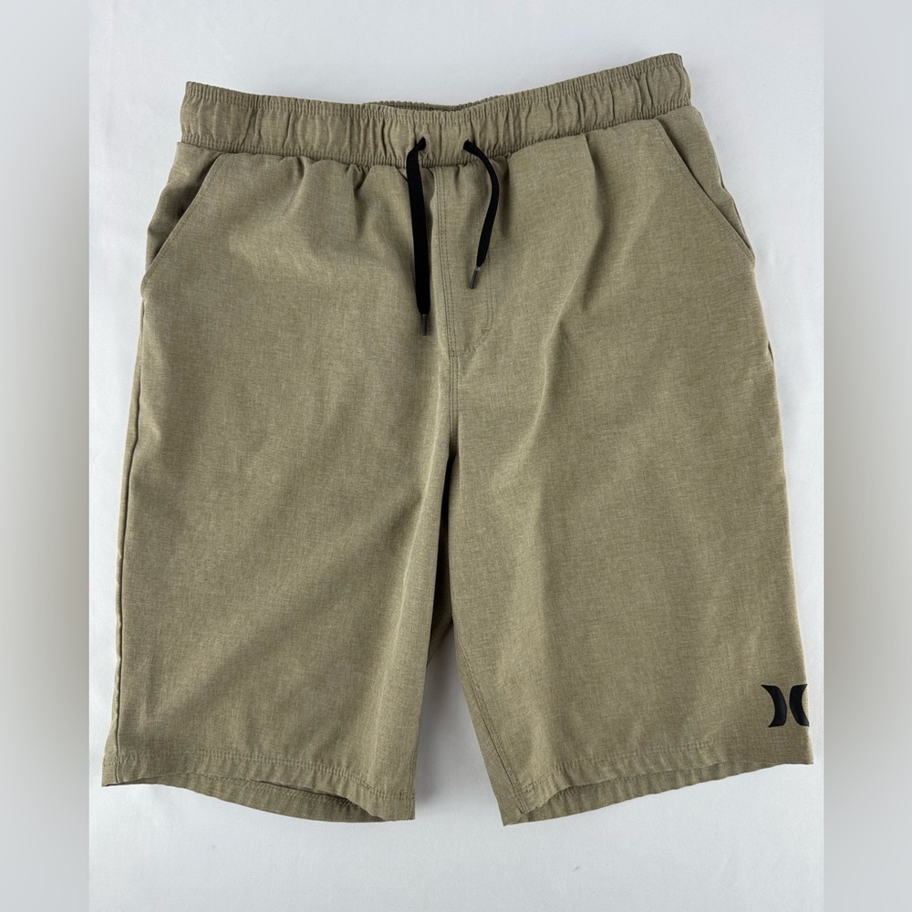 Hurley Drawstring Stretch Waist Tan Shorts
